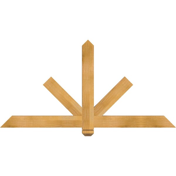 Ekena Millwork Kennewick Rough Sawn Timber Gable Bracket, Western Red Cedar, 60"W x 30"H x 2"D x 4"F, 12/12 Pitch GBW060X30X0204KEN00RWR - main